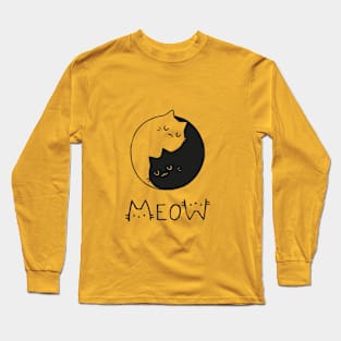 meow cat lover Long Sleeve T-Shirt